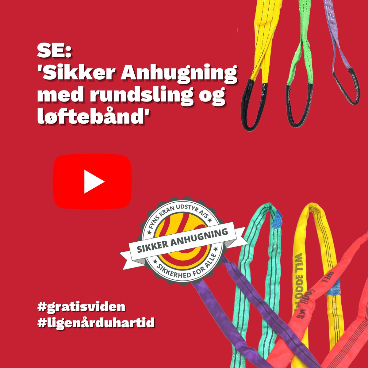 Sikker anhugning rundsling løftebånd
