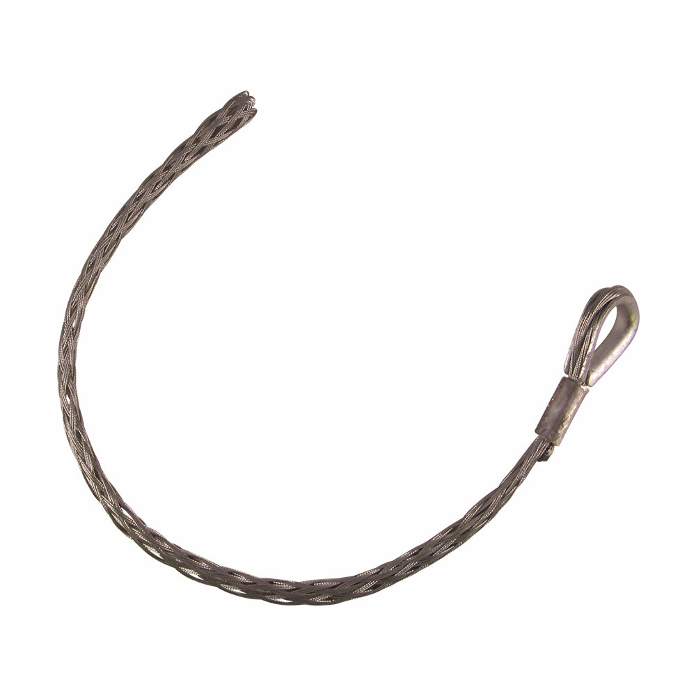 Flettet wire med en forstærket løkke i den ene ende, sikret med metal.