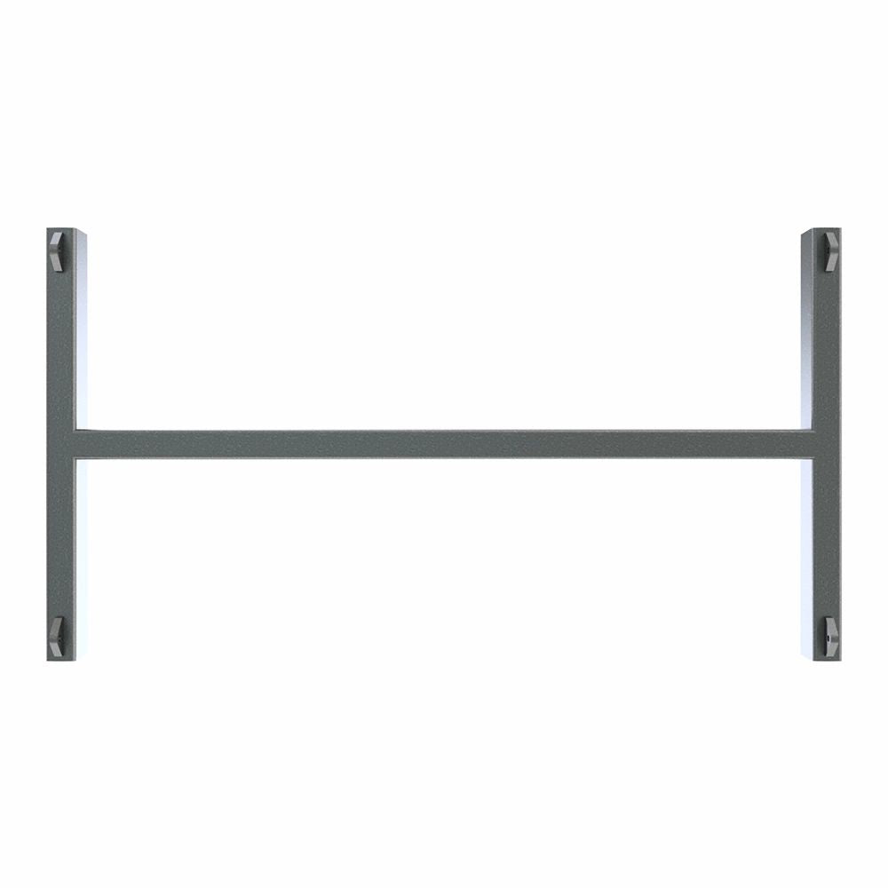 H-formet løfteåg med en arbejdsbelastning på 1.000 kg. Simpelt, gråt metaldesign.