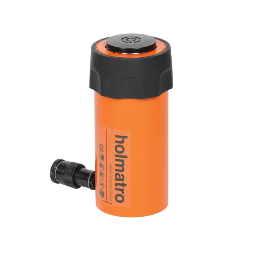 Holmatro Cylinder Donkraft i orange med sorte detaljer og tydelig "holmatro" branding.