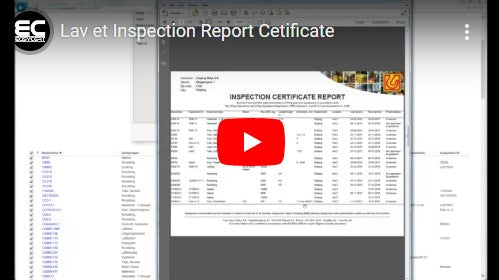 Lav et Inspection Report Certificate