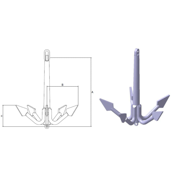 Spearpoint Grapnel - 115kg