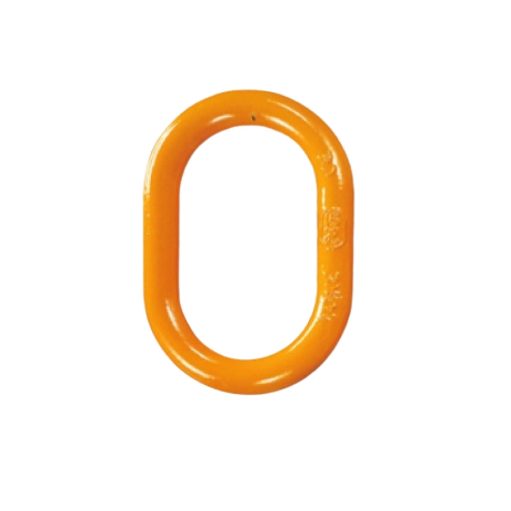 Ovalformet lys orange ring med glat overflade og jævn tykkelse.