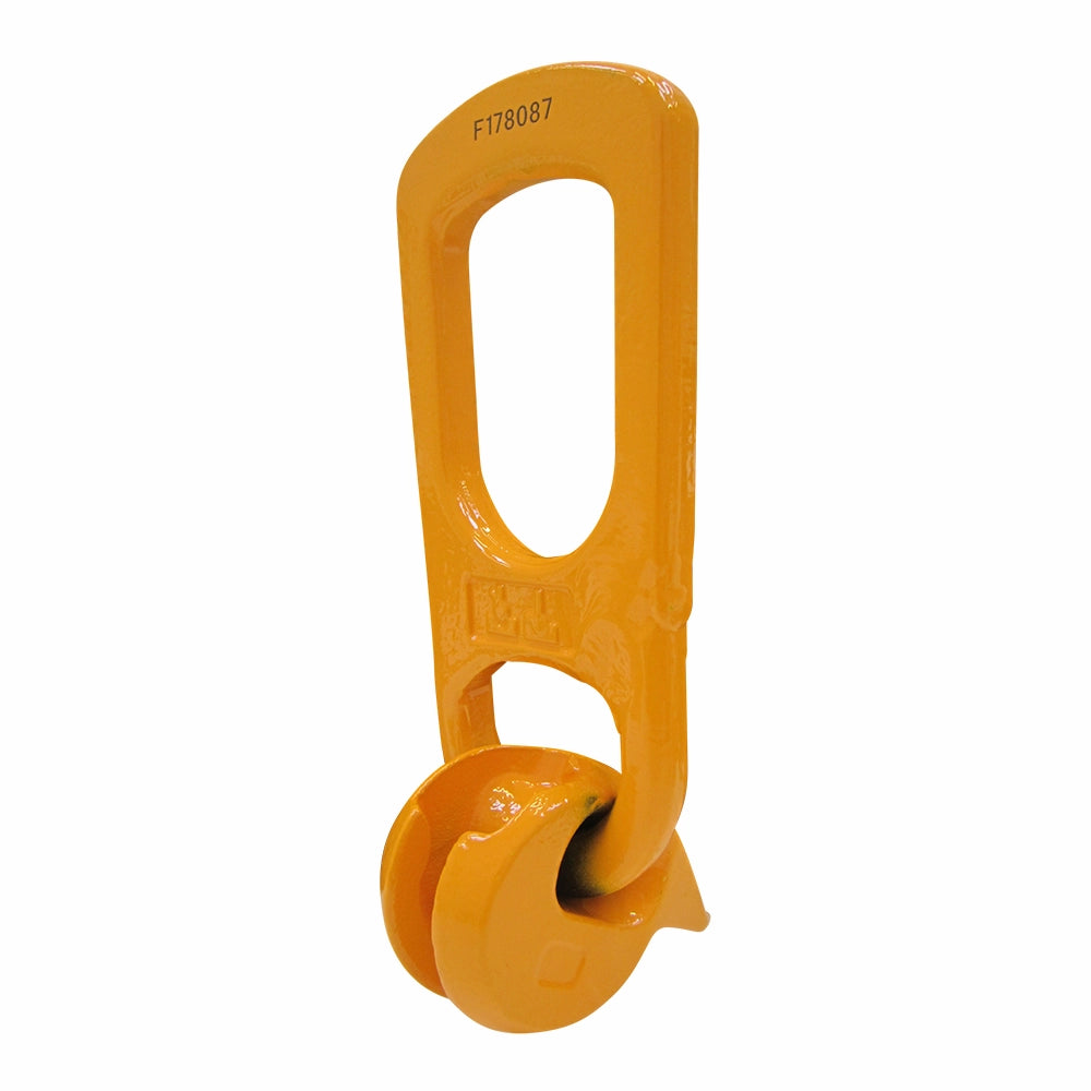 WDL Universalkobling i gul/orange, oval form, central åbning, kode "F178087" på toppen.