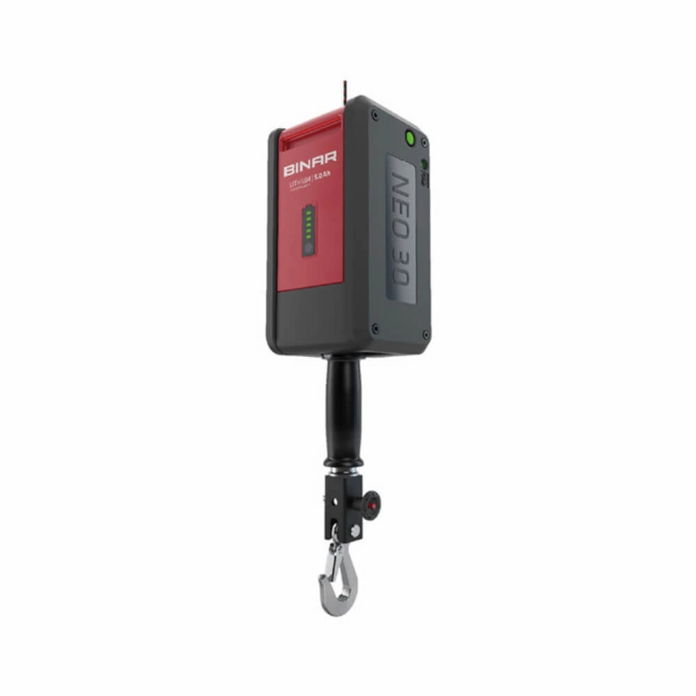 Binar El balance talje NEO30 1400EL med rødt/sort design og løftekrog, logo "NEO 30".