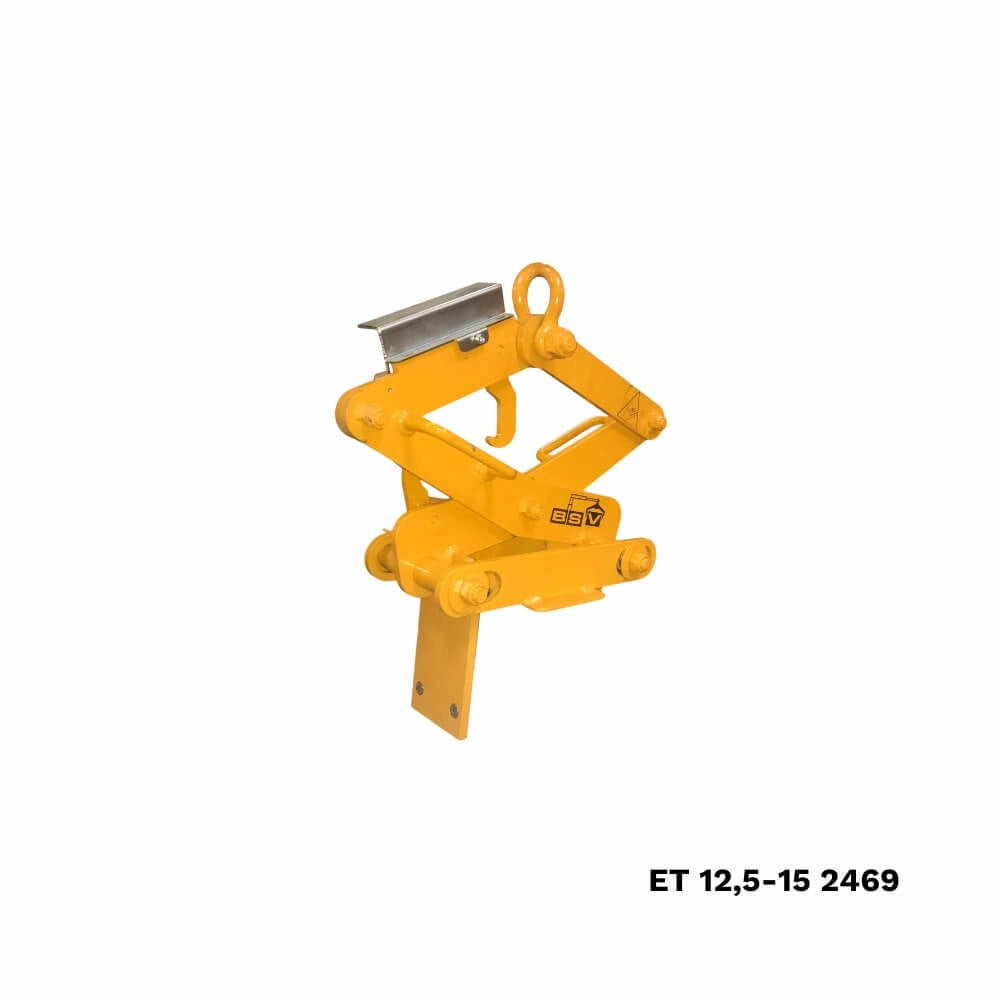 Gul klemmetang med metaldele, model ET 12,5-15 2469, synlig tekst på produktet.