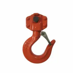 Kraftig orange krog med sekskantet top og lille metal sikkerhedslås.