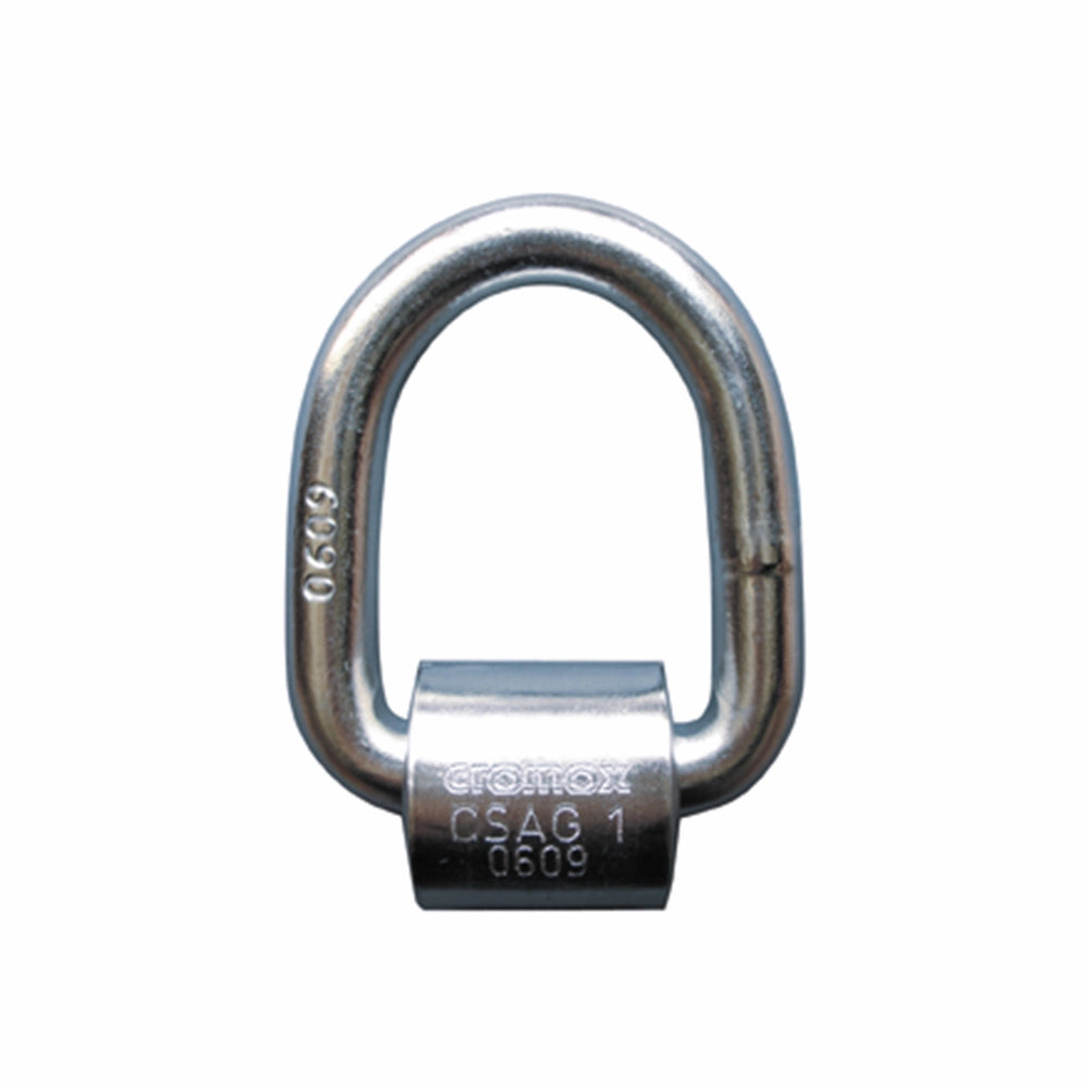 Oval metalring med gravering "Cromox" og "CSAG 1".