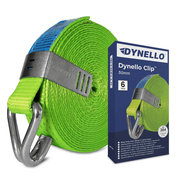 Dynello surringsbånd clip 50mm metal - 1 pakke = 6 stk.