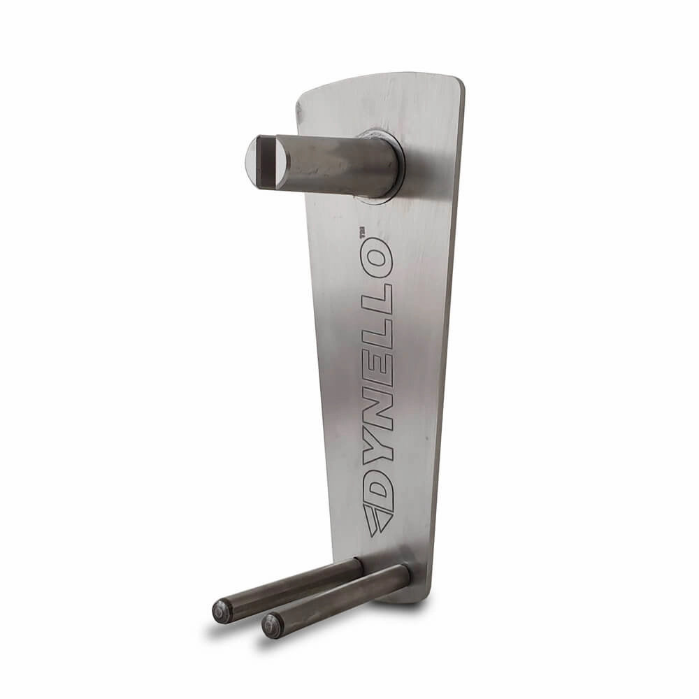 Værktøj til boremaskine med "DYNELLO" logo, to parallelle stænger og et centralt monteringspunkt.