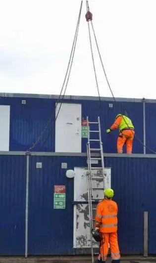 faldsikring container og skurelementer