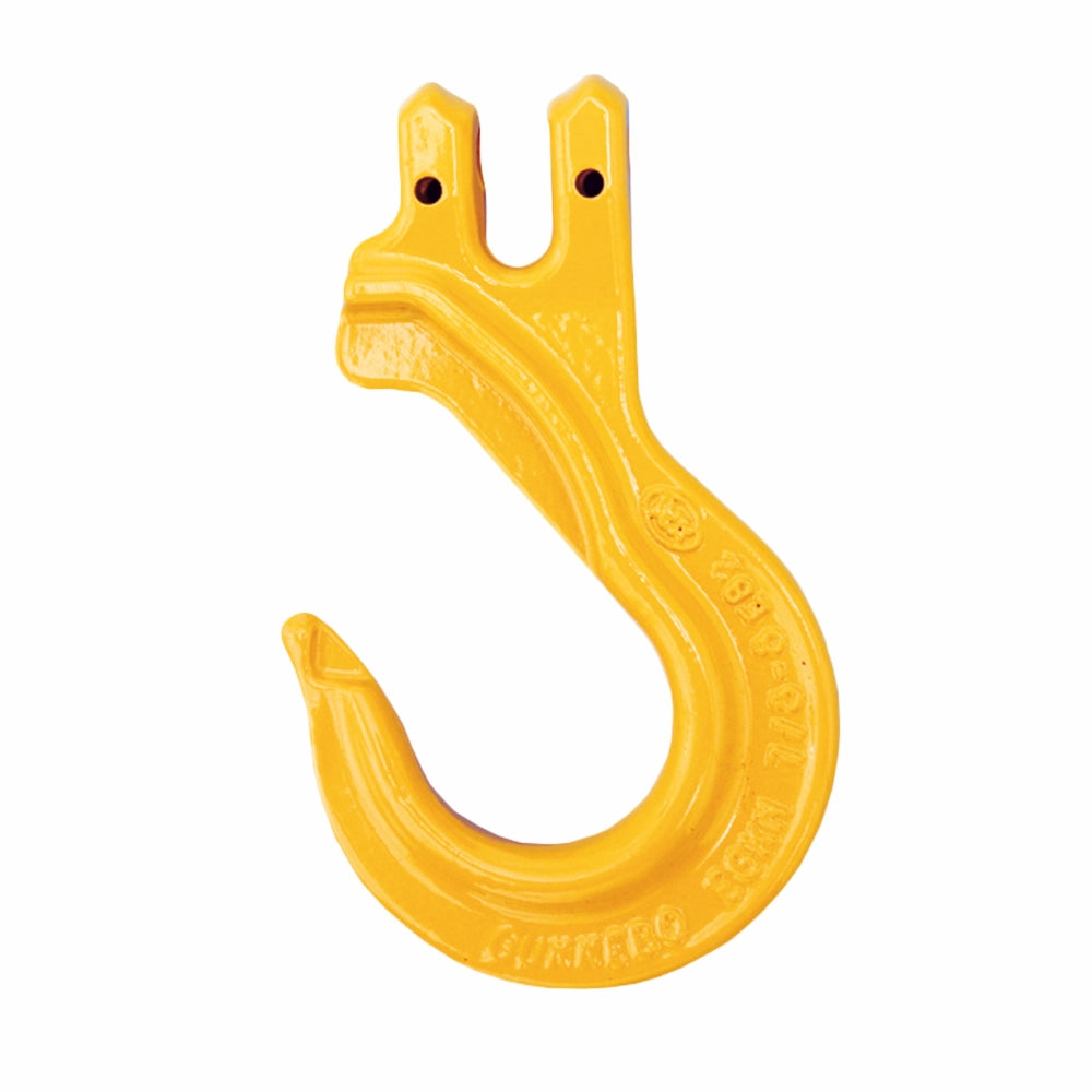 Gul krog med præget tekst "GUNNEBO" og model, robust design, karakteristisk form.