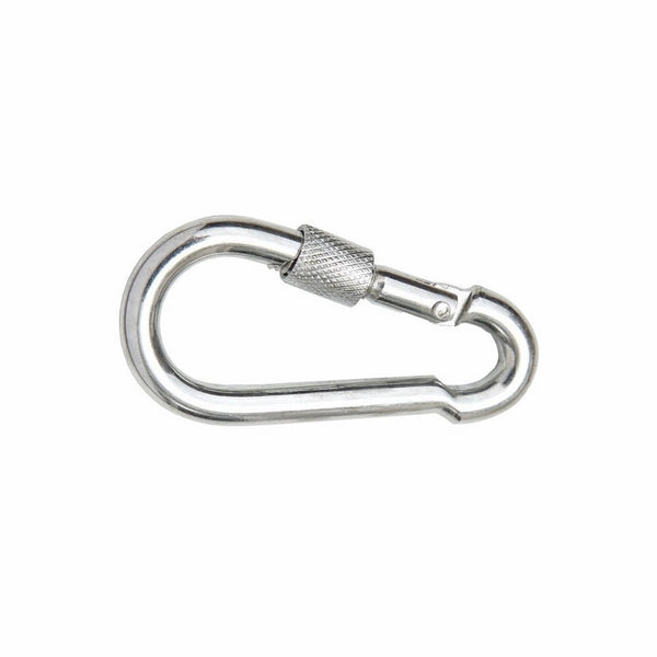 Karabinhage m/skrue rustfri - 50x5mm