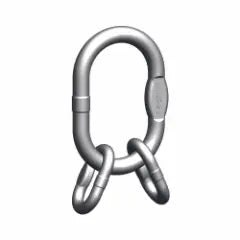 Oval metalring med to mindre ringe fastgjort i bunden, ser robust og holdbar ud.