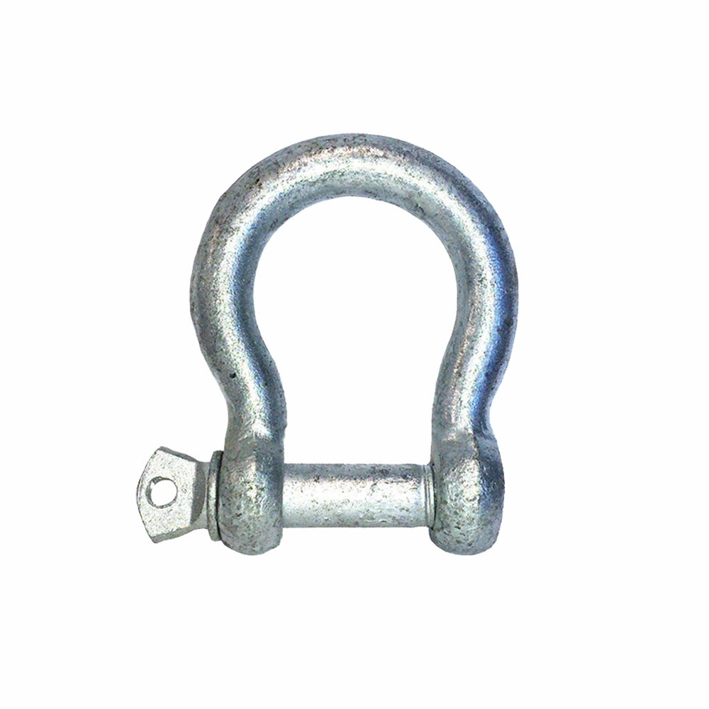 U-formet galvaniseret metalsjækel med aftagelig bolt, bruges til løft og fastgørelse.