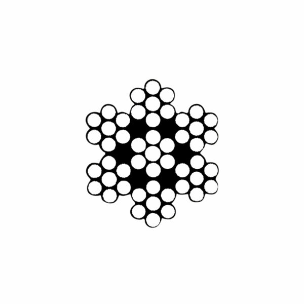 Stålwire 7x7 1570N/mm2 AISI316 RHOL - 4mm