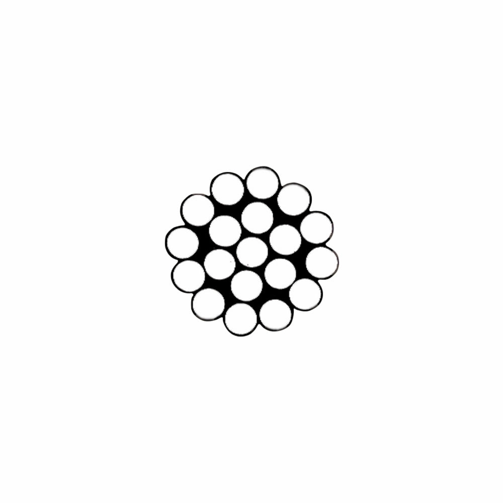 Wire 1x19 WSC 1960N/mm2 galv RHOL Nylon 23mm | Køb her