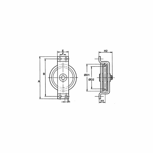 Wireskive f/Sidemontering SB125G250kgWire6-10